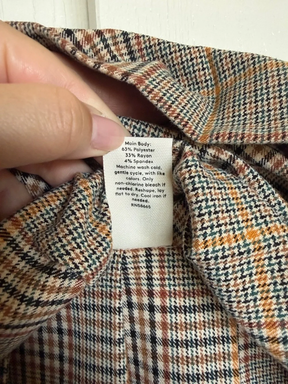 Open Edit Pleated Plaid Miniskirt in Tan Sophia Mini Check Size XL - Picture 5 of 5